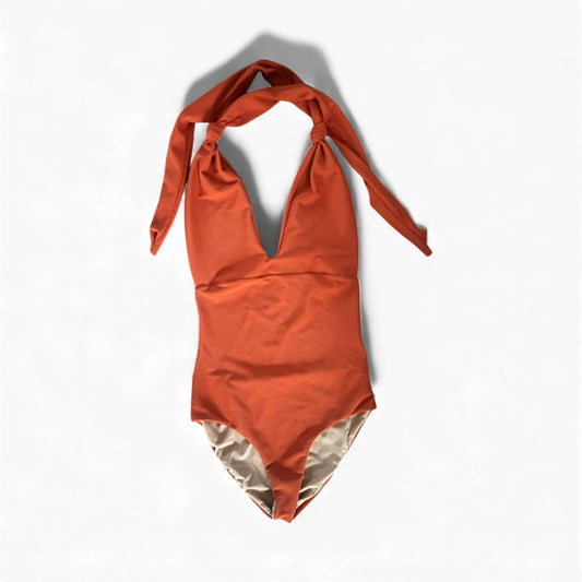 Cayman Island One Piece - M/L - Rusty Ribbed x Nude (Extra Coverage)