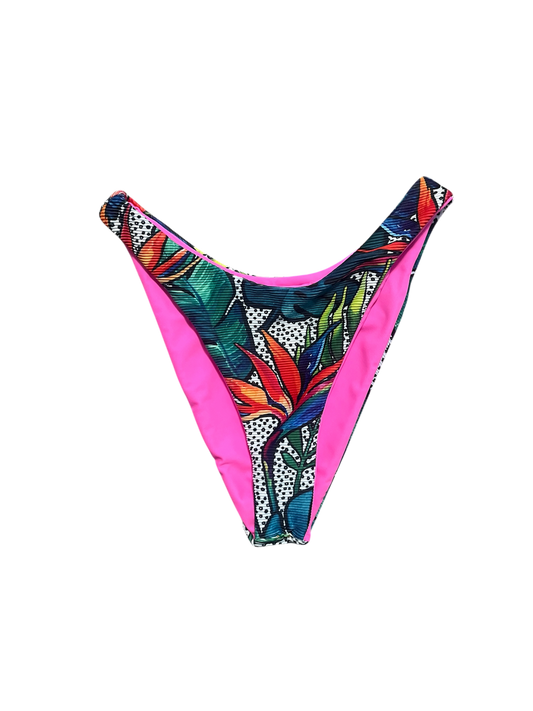 Tobago Cheekyish - S - Birds of Paradise x Barbie Pink