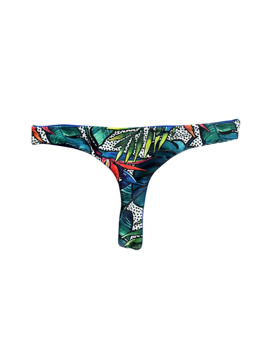 Bequai Thong - S/M- Birds of Paradise x Royal Blue
