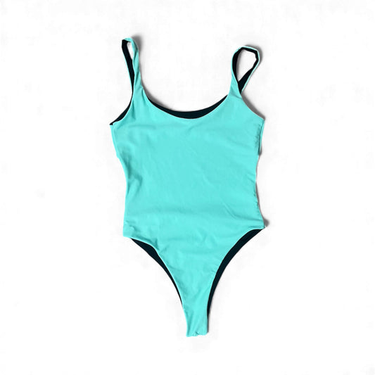 Maui One Piece Cheeky - M - Mint x Black