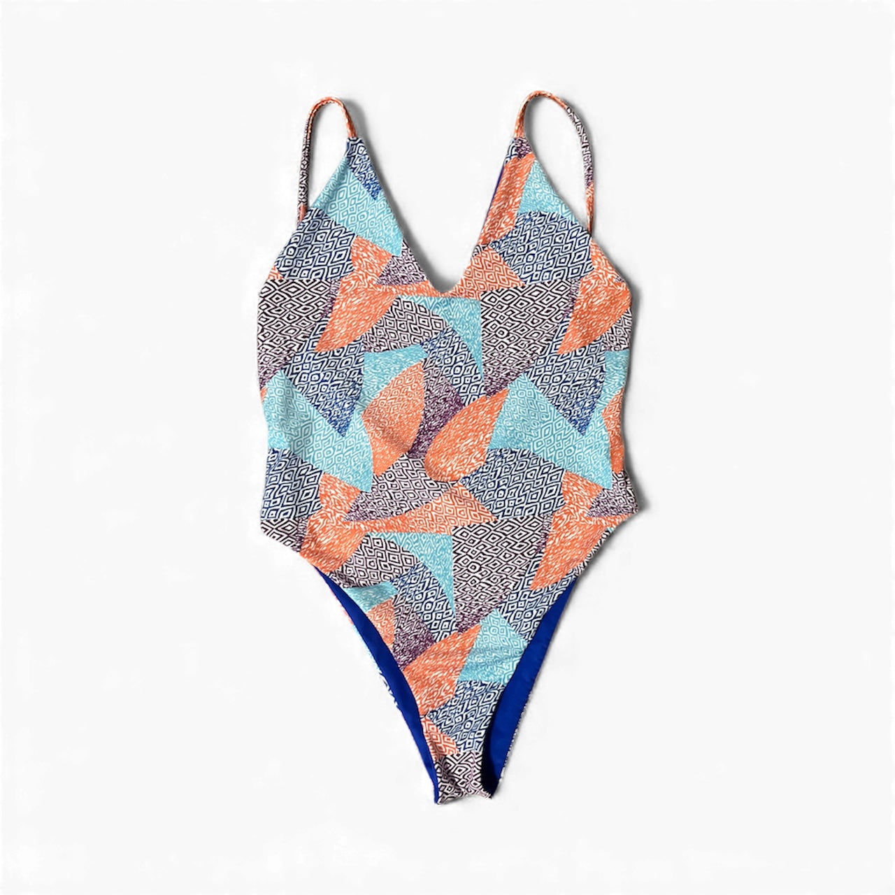 Aruba One Piece Cheeky - M/L - Fun Fins x Royal Blue